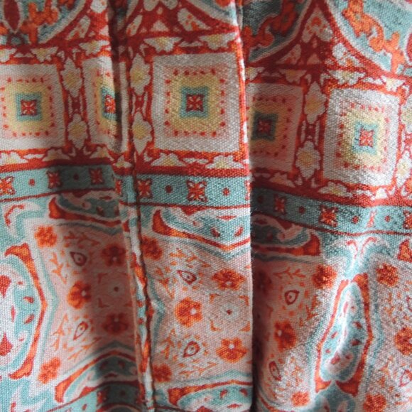 Nordstrom Sanctuary Coral Print Sleeveless Top M - Picture 6 of 10